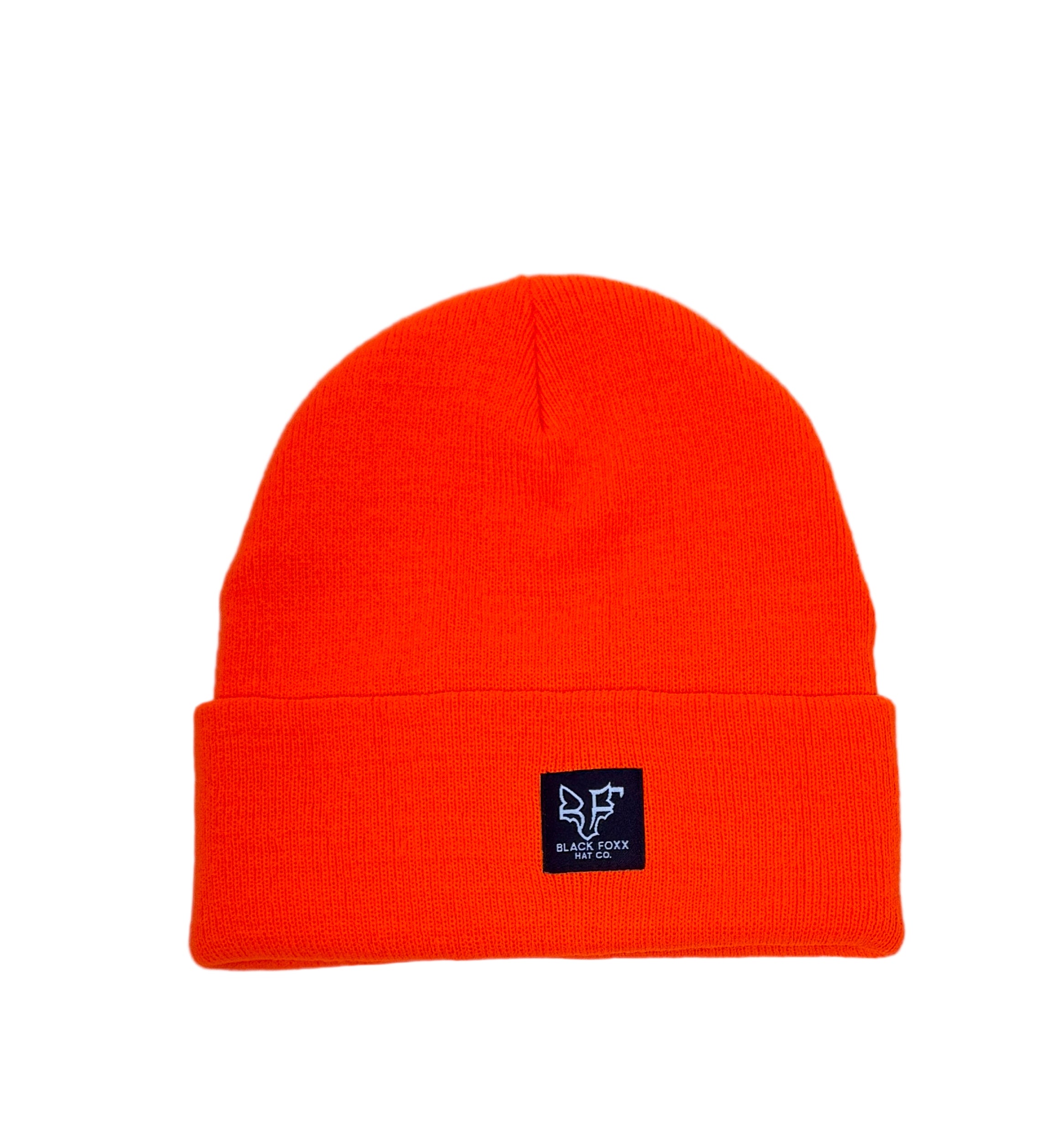 BLAZE ORANGE HUNTING BEANIE – Black Foxx Hat Co.